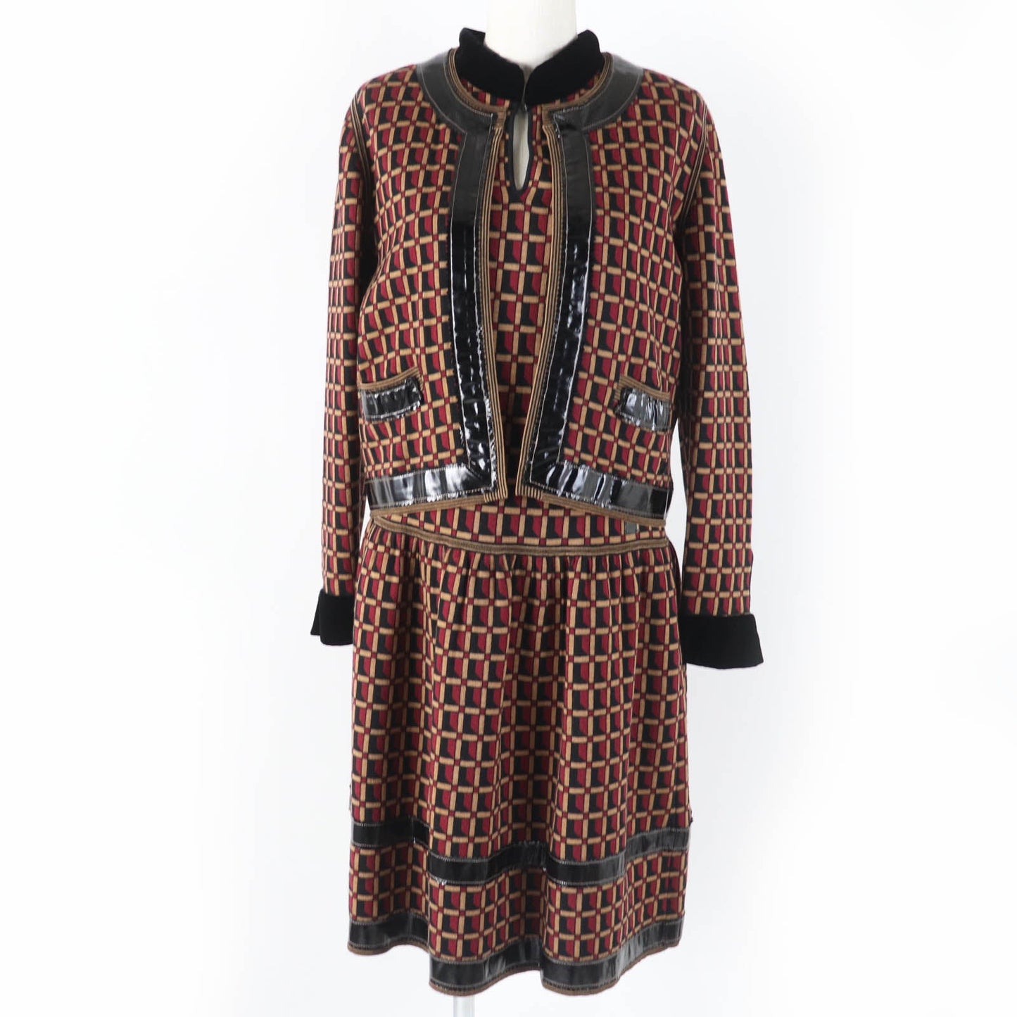 Chanel Wool COCO Mark Jacket Dress Ensemble