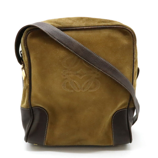 Loewe Anagram Suede Leather Shoulder Bag