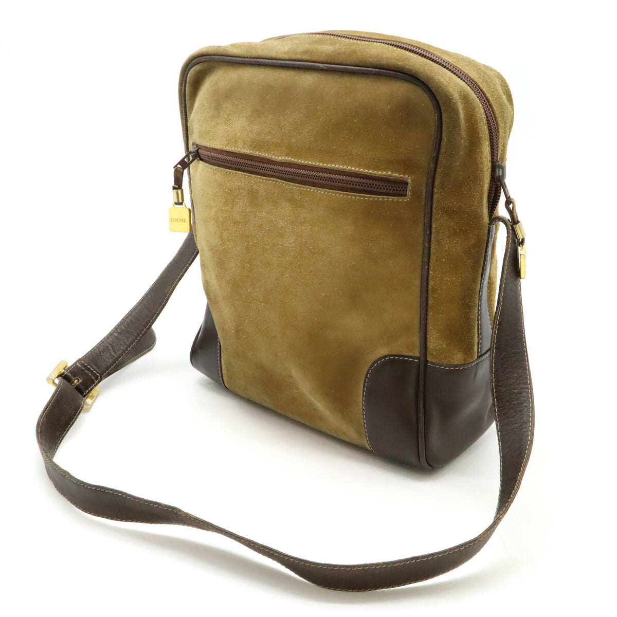 Loewe Anagram Suede Leather Shoulder Bag