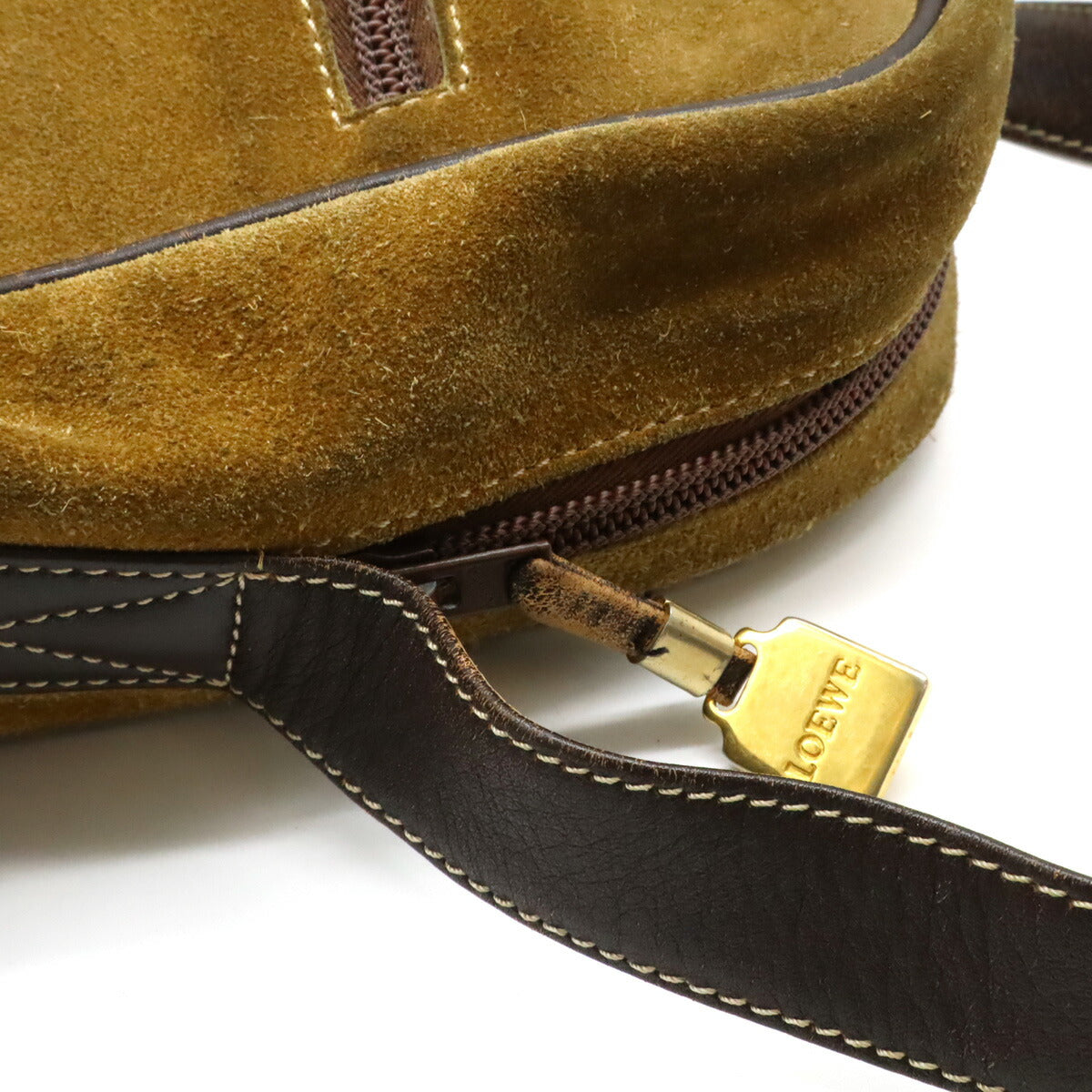 Loewe Anagram Suede Leather Shoulder Bag
