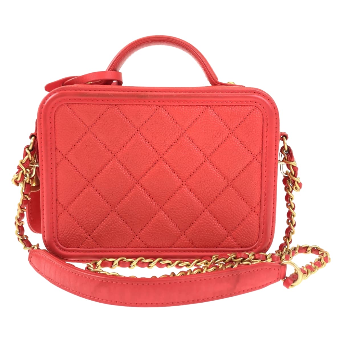 Chanel Caviar Skin CC Filigree Vanity Bag