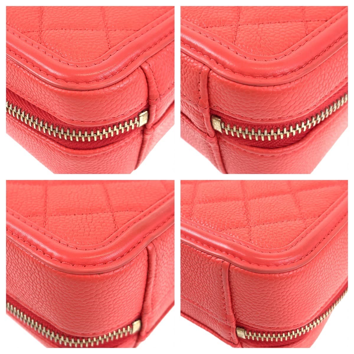 Chanel Caviar Skin CC Filigree Vanity Bag