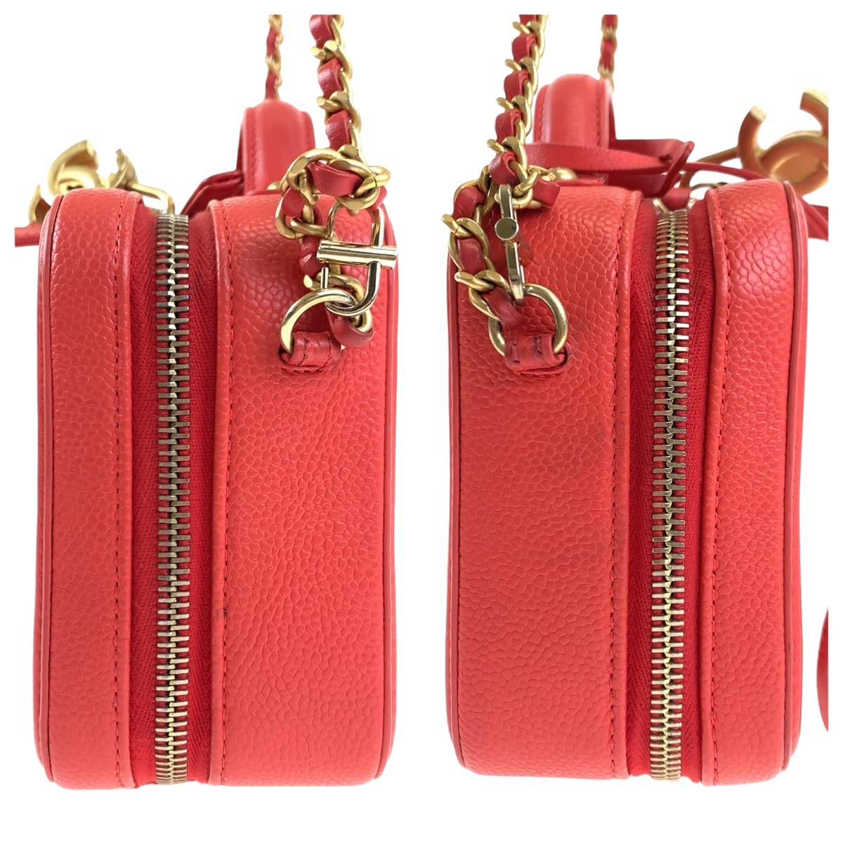 Chanel Caviar Skin CC Filigree Vanity Bag