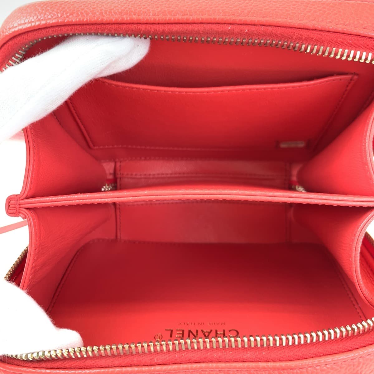 Chanel Caviar Skin CC Filigree Vanity Bag