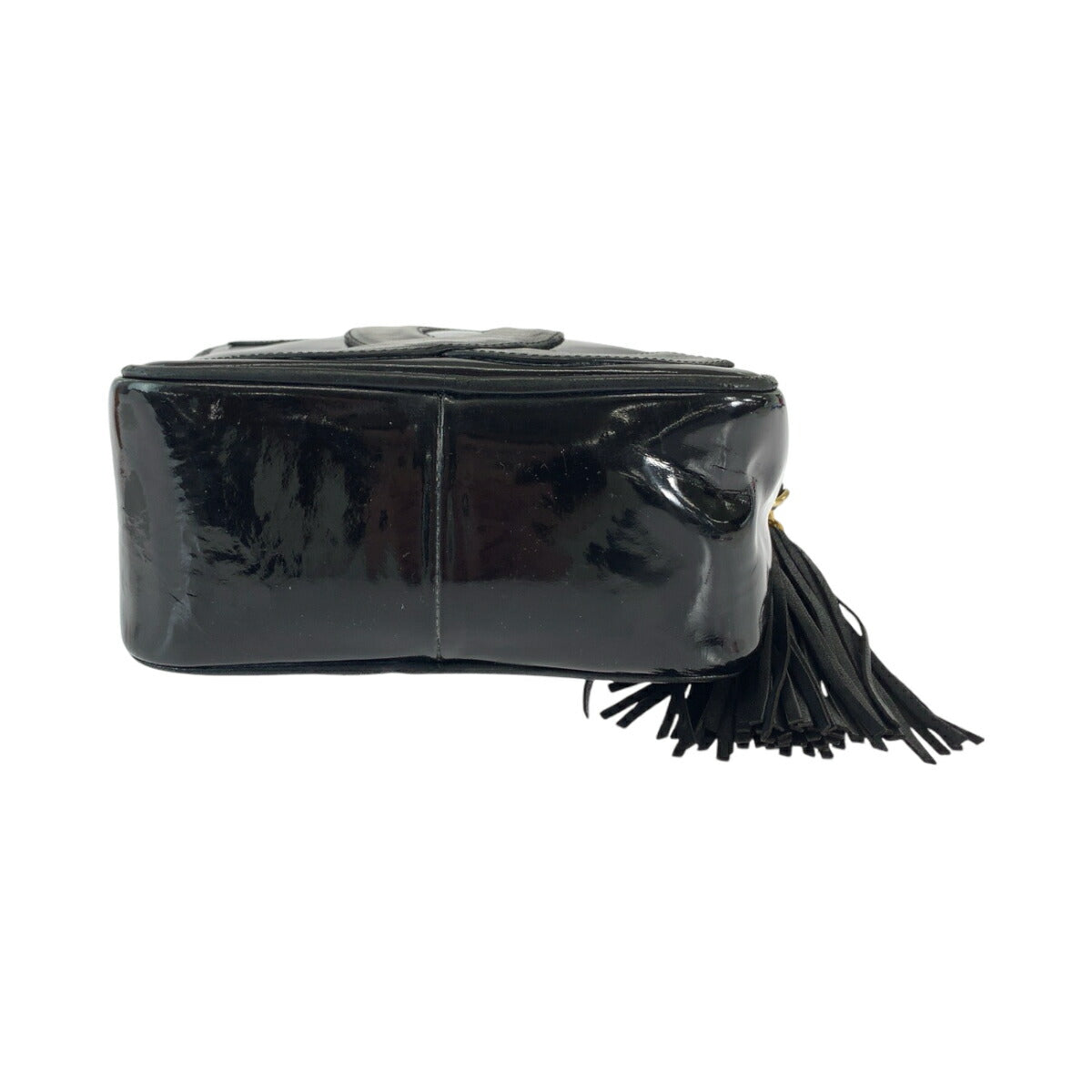 Chanel Vintage Patent Leather Tassel Fringe Shoulder Bag