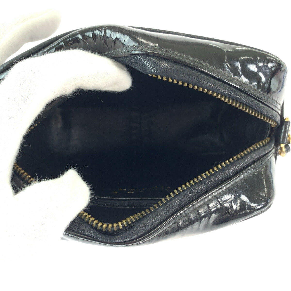 Chanel Vintage Patent Leather Tassel Fringe Shoulder Bag