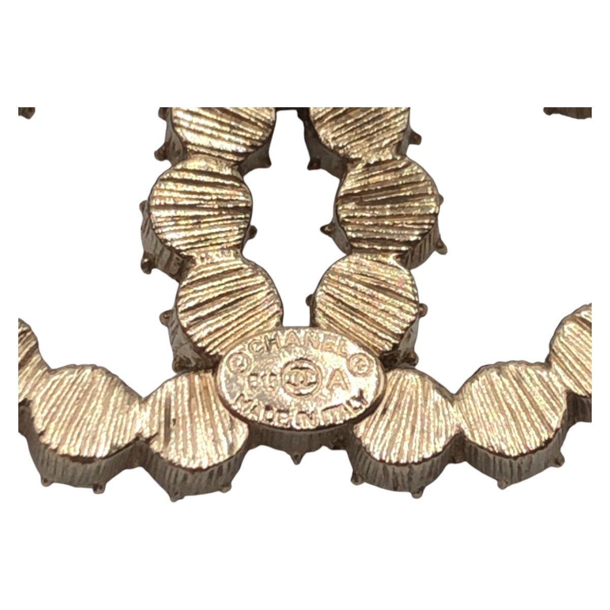 Chanel Vintage Rhinestone Coco Mark Brooch