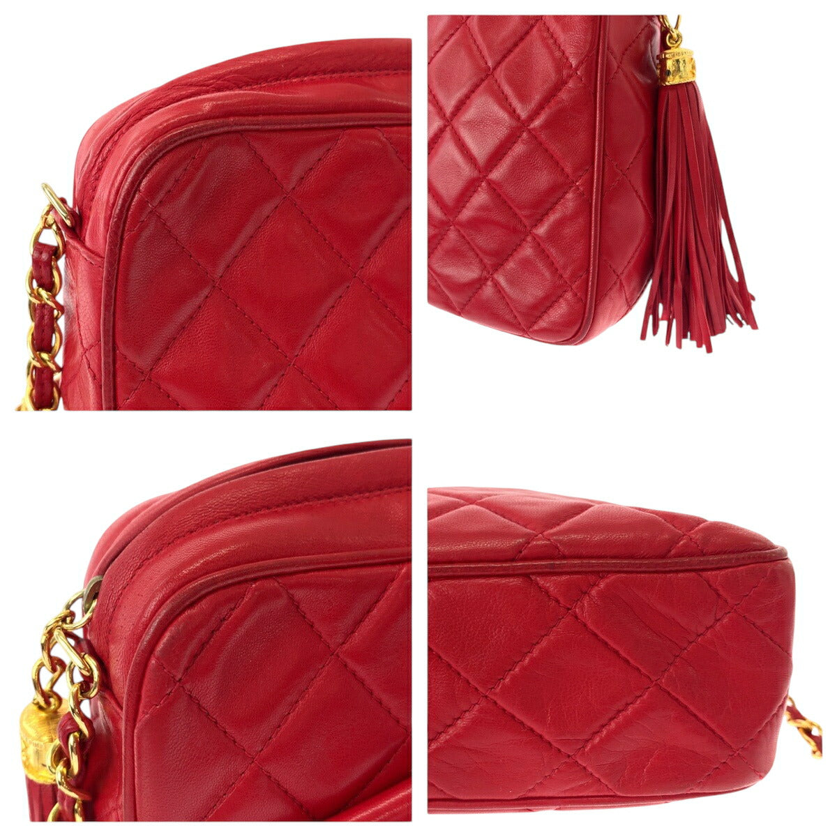 Chanel Vintage Matelasse Leather Tassel Fringe Bag