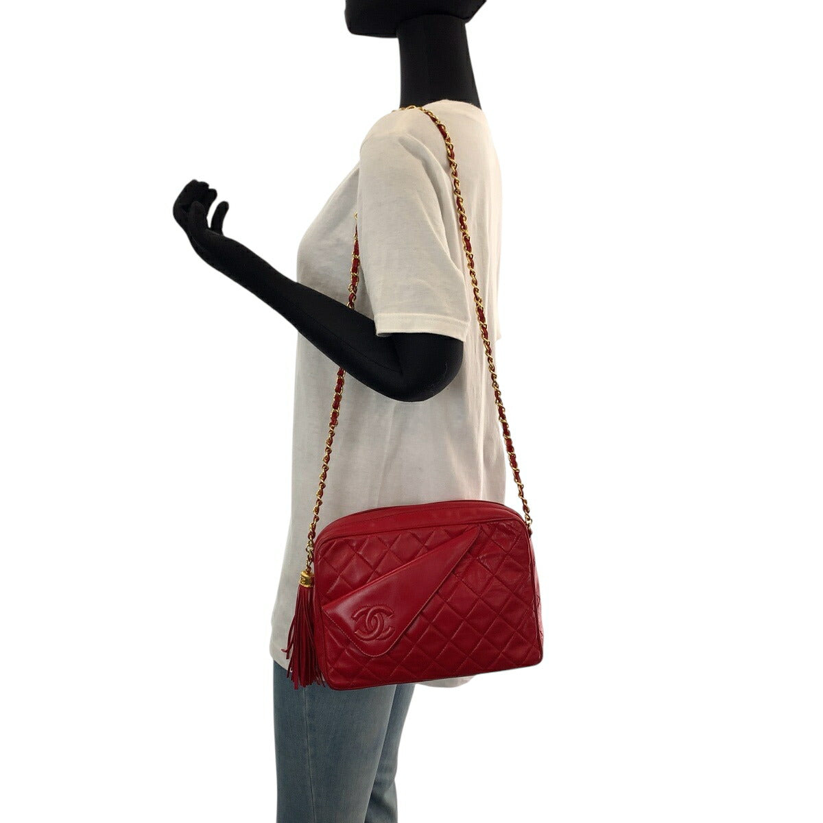 Chanel Vintage Matelasse Leather Tassel Fringe Bag