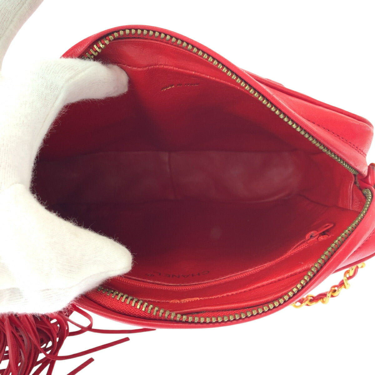 Chanel Vintage Matelasse Leather Tassel Fringe Bag